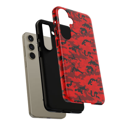 Impact Resistant, Red Camo Camouflage, Cute Phone Cases for Samsung S24, S23, S22, S21, IPhone 15 pro Iphone 14 pro Iphone 13 IPhone 12 Iphone 11