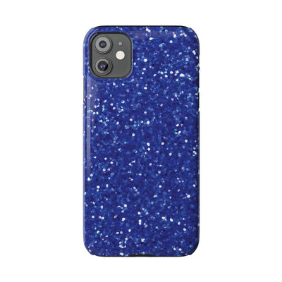 Slim Blue Muted Faux Play on Glitter Effect Cute Phone Cases for Iphone 16 Pro Max | iPhone 15 Case | iPhone 15 Pro Max Case, Iphone 14, Iphone 14 Pro Max, Iphone 13 12 11 8 7