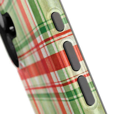Aesthetic Tough Magsafe Red Green Checkered Phone Case - For iPhone 17 Pro Max iPhone 16 Pro iPhone 15 Iphone 14 Plus 13 Pro 12 11 10 - Studio40ParkLane