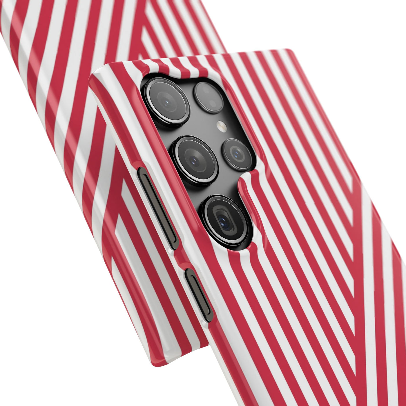 Aesthetic Winterberry Red Stripes Cute Phone Case Sleek Snap - For iPhone 17 Pro Max iPhone 16 Pro iPhone 15 Iphone 14 Plus 13 Pro 12 11 10 Gift - Studio40ParkLane