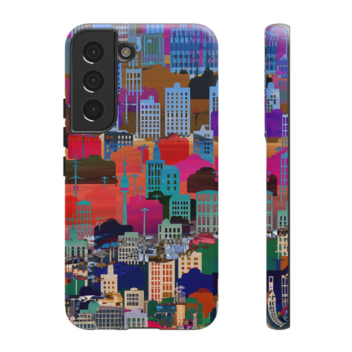 Cute Samsung Case | Cool Iphone Case | Summer City Skyline, Samsung S24, S23, S22, S21, IPhone 15 Case | Iphone 14 Case, Iphone 13 Case - Studio40ParkLane
