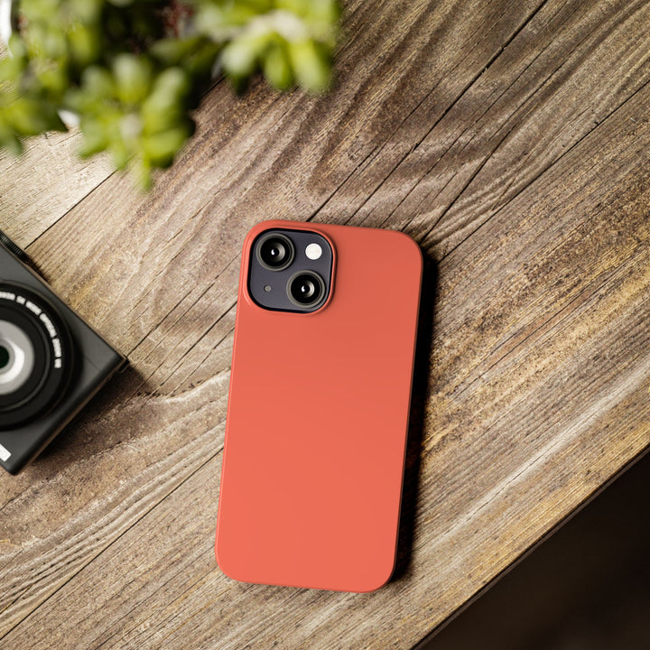 Slim Coral pink Gift for Her Aesthetic Cute Phone Case for Iphone 16 - | iPhone 15 Pro Max Case | iPhone 14 Case 13 12 11 10 9 8 7 - Studio40ParkLane