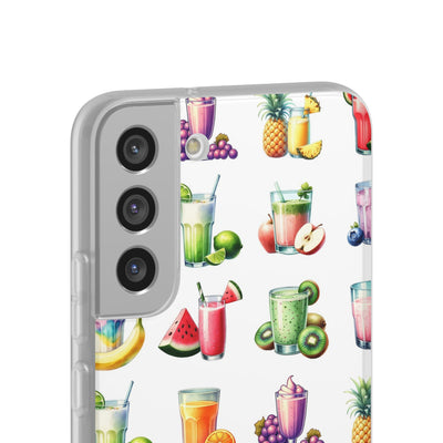 Cute Flexi Phone Cases, For Iphones and Samsung Galaxy Phones, Tropical Summer Fruit Cocktails, Galaxy S23 Phone Case, Samsung S22 Case, Samsung S21, Iphone 15, Iphone 14, Iphone 13