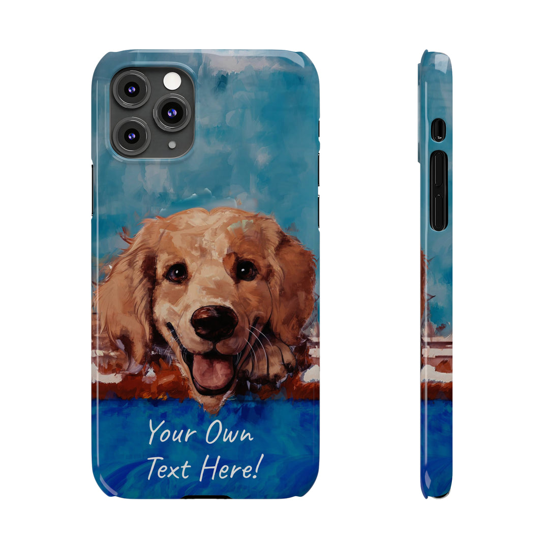 Slim Personalized Cute iPhone Cases - | iPhone 15 Case | iPhone 15 Pro Max Case, Iphone 14 Case, Iphone 14 Pro Max, Iphone 13, Golden Retriever Dog - Studio40ParkLane