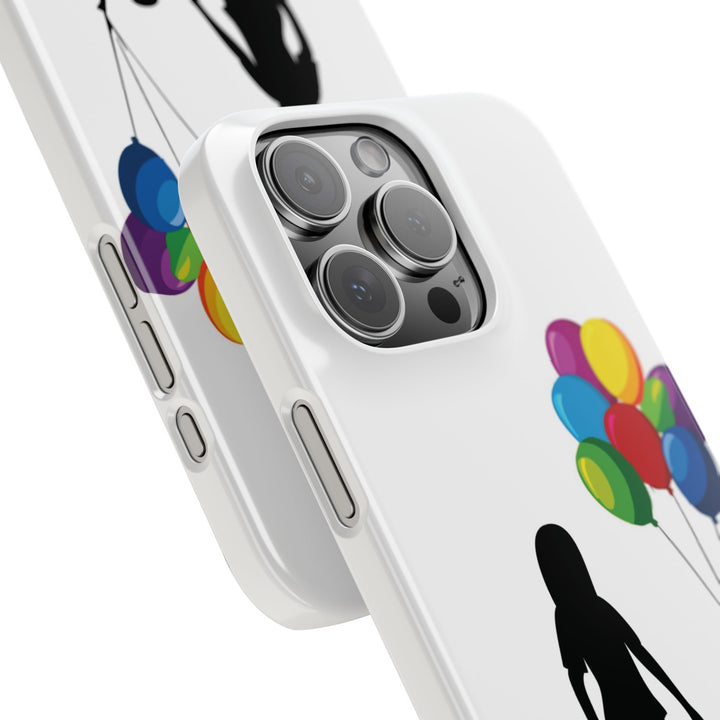 Slim Mother Child Balloons Gift for Her Cute Phone Cases for Iphone 16 Pro Max | iPhone 15 Case | iPhone 15 Pro Max Case, Iphone 14, 13, 12, 11, 10, 8, 7 - Studio40ParkLane