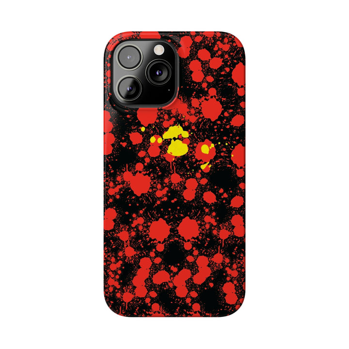 Slim Cute Phone Cases for Iphone - | iPhone 15 Case | iPhone 15 Pro Max Case, Iphone 14 Case, Iphone 14 Pro Max, Iphone 13, Red Yellow Paint Splash - Studio40ParkLane