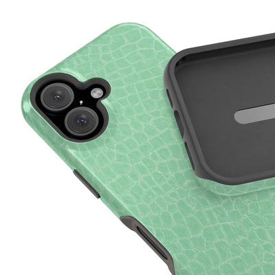 Non Leather Mint Color Pattern Magsafe Cute Phone Case for Iphone Gift for Her, | iPhone 15 Case | iPhone 15 Pro Max Case, Iphone 14, Iphone 14 Pro Max, Iphone 13, Iphone 16 - Studio40ParkLane