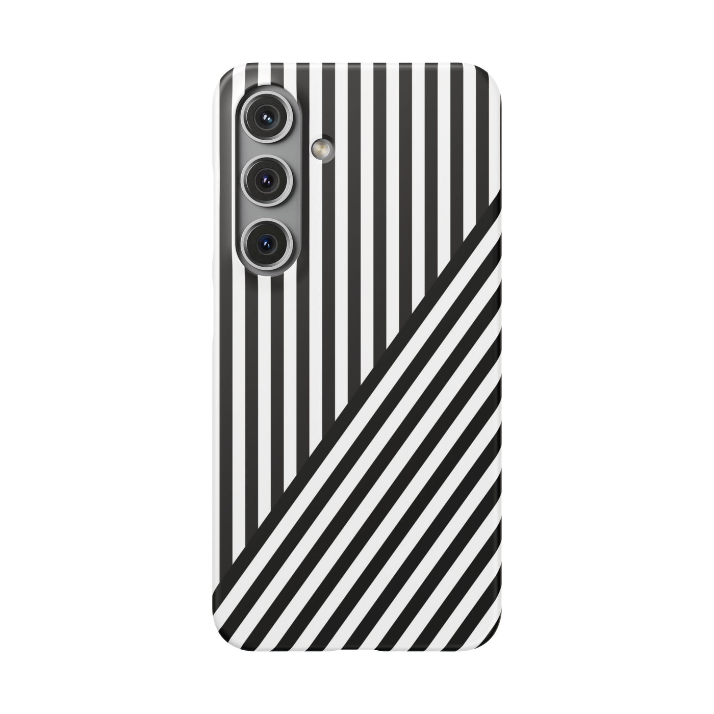 Aesthetic Black White Stripes Cute Phone Case Sleek Snap - For iPhone 17 Pro Max iPhone 16 Pro iPhone 15 Iphone 14 Plus 13 Pro 12 11 10 Gift - Studio40ParkLane