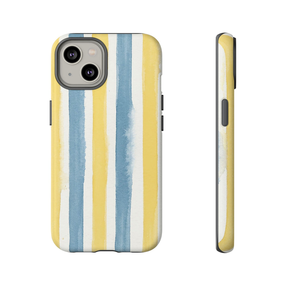 Tough Cute Yellow Stripes Phone Case, for IPhone 17 Pro Max | Iphone 17 Air, Iphone 16, IPhone 15, 14 13 12, Samsung Galaxy S26, S25, S24, S23 - Studio40ParkLane