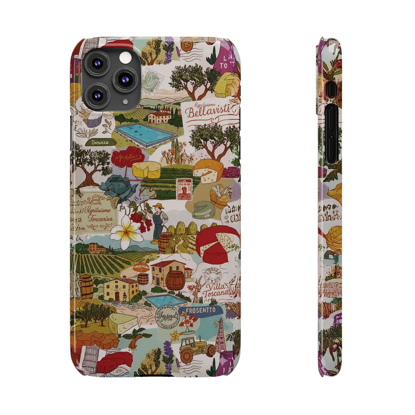 Slim Italy Tuscany Coquette Collage Cute Phone Case for Iphone 17 - | iPhone 16 Pro Max Case | iPhone 15 Case Iphone 14 13 12 11 10 9 8 7 - Studio40ParkLane