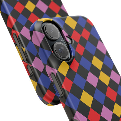 Colorful Checkerboard Cute Phone Case - Sleek Snap - for iPhone 16 15 14 13 12 11 Max Pro Plus Samsung Galaxy S24 S23 S22 S21 S20 Plus Ultra - Studio40ParkLane