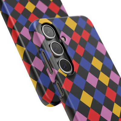 Colorful Checkerboard Cute Phone Case - Sleek Snap - for iPhone 16 15 14 13 12 11 Max Pro Plus Samsung Galaxy S24 S23 S22 S21 S20 Plus Ultra - Studio40ParkLane