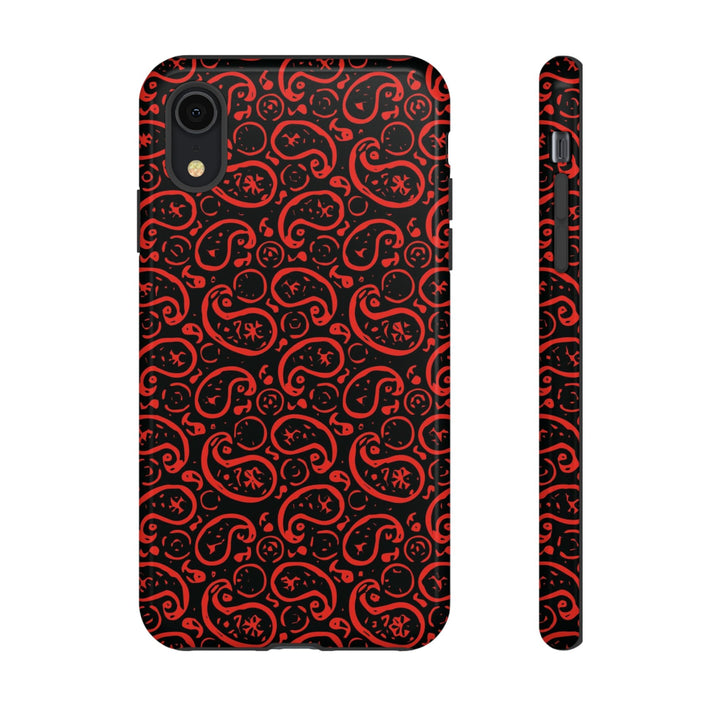 Cute IPhone Case | iPhone 15 Case | iPhone 15 Pro Max Case, Iphone 14 Case, Iphone 14 Pro Max Case IPhone Case for Art Lovers, Paisley Red - Studio40ParkLane