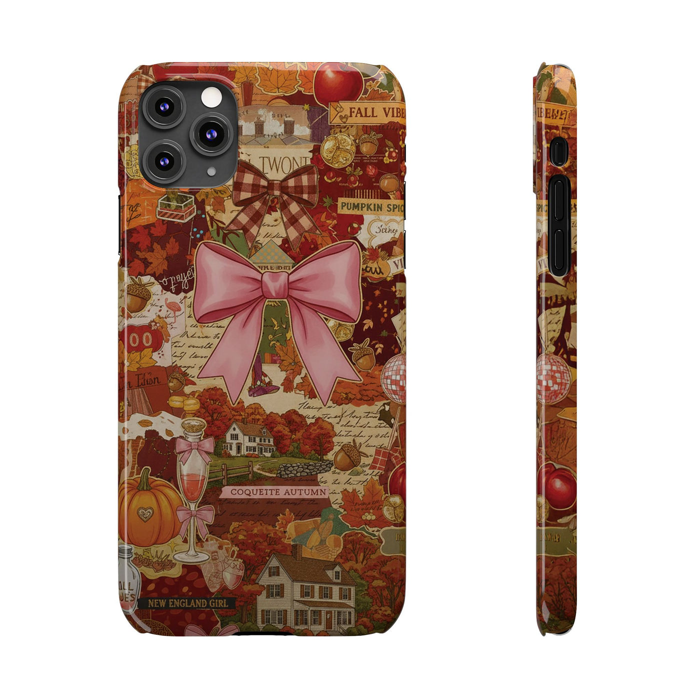New England fall Coquette Collage Cute Phone Case for Iphone 16 - | iPhone 15 Pro Max Case | iPhone 14 Case Iphone 13 12 11 10 9 8 7 X XS - Studio40ParkLane