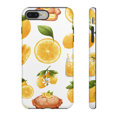 Impact Resistant, Lemon Fruit Pie, Cute Phone Cases for Samsung S24, S23, S22, S21, IPhone 15 pro Iphone 14 pro Iphone 13 IPhone 12 Iphone 11