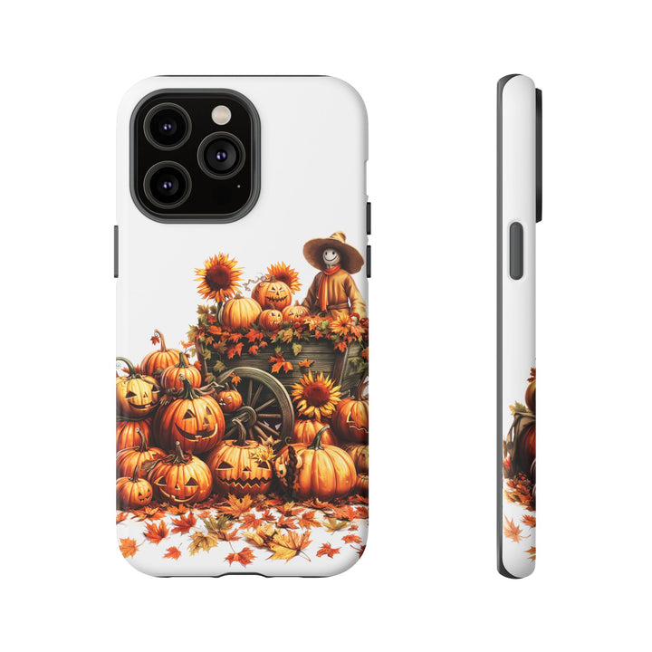 Impact Resistant, Fall Leaves Scarecrow, Cute Phone Cases for Samsung S24, S23, S22, S21, IPhone 15 pro Iphone 14 pro Iphone 13 IPhone 12 Iphone 11 - Studio40ParkLane