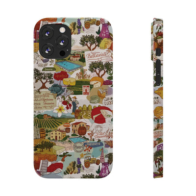 Slim Italy Tuscany Coquette Collage Cute Phone Case for Iphone 17 - | iPhone 16 Pro Max Case | iPhone 15 Case Iphone 14 13 12 11 10 9 8 7 - Studio40ParkLane