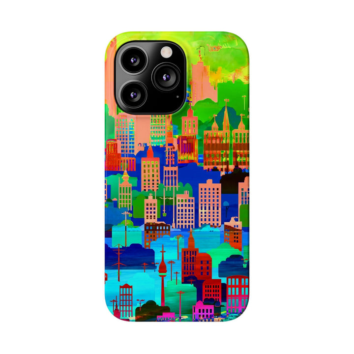Slim Cute Phone Cases for Iphone - | iPhone 15 Case | iPhone 15 Pro Max Case, Iphone 14 Case, Iphone 14 Pro Max, Iphone 13, Summer City Skyline - Studio40ParkLane