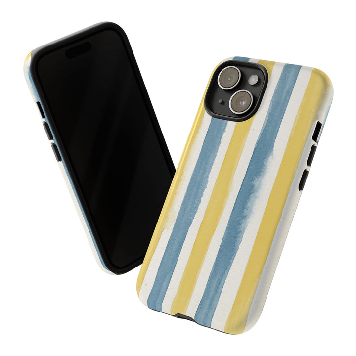 Tough Cute Yellow Stripes Phone Case, for IPhone 17 Pro Max | Iphone 17 Air, Iphone 16, IPhone 15, 14 13 12, Samsung Galaxy S26, S25, S24, S23 - Studio40ParkLane