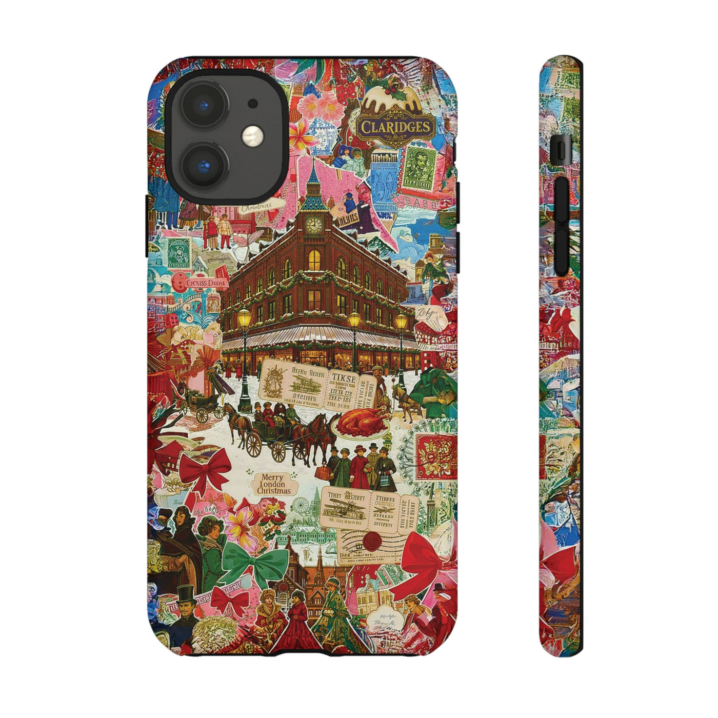 Aesthetic Tough London Coquette Collage Premium Phone Case - For iPhone 17 Pro Max iPhone 16 Pro iPhone 15 Iphone 14 Plus 13 Pro 12 11 10 XR - Studio40ParkLane