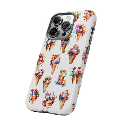 Impact Resistant, Summer Icecream, Cute Phone Cases for Samsung S24, S23, S22, S21, IPhone 15 pro, Iphone 14 pro, Iphone 13 IPhone 12, Iphone 11