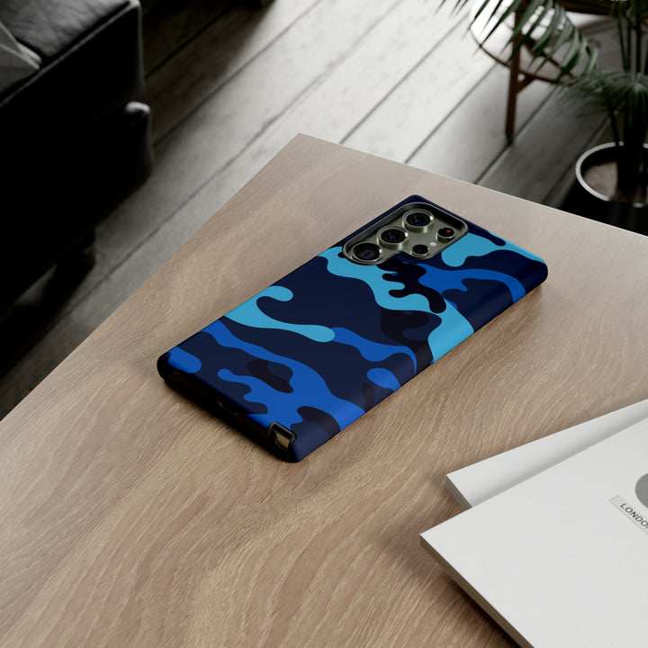 Cute Samsung Phone Case | Aesthetic Samsung Phone Case | Galaxy S23, S22, S21, S20 | Blue Camouflage, Protective Phone Case - Studio40ParkLane