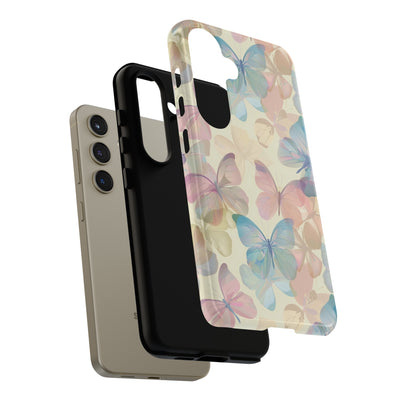 Cute Samsung Case | Cool Iphone Case | Summer Pastel Butterflies, Samsung S24, S23, S22, S21, IPhone 15 Case | Iphone 14 Case, Iphone 13 Case