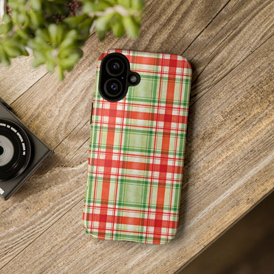 Aesthetic Tough Red Green Checkered Premium Phone Case - For iPhone 17 Pro Max iPhone 16 Pro iPhone 15 Iphone 14 Plus 13 Pro 12 11 10 XR XS - Studio40ParkLane