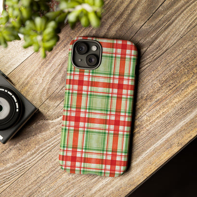 Aesthetic Tough Red Green Checkered Premium Phone Case - For iPhone 17 Pro Max iPhone 16 Pro iPhone 15 Iphone 14 Plus 13 Pro 12 11 10 XR XS - Studio40ParkLane