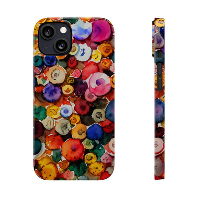 Slim Cute Phone Cases for Iphone  | iPhone 15 Case | iPhone 15 Pro Max Case, Iphone 14, Iphone 14 Pro Max, Iphone 13, Colorful Buttons Abstract