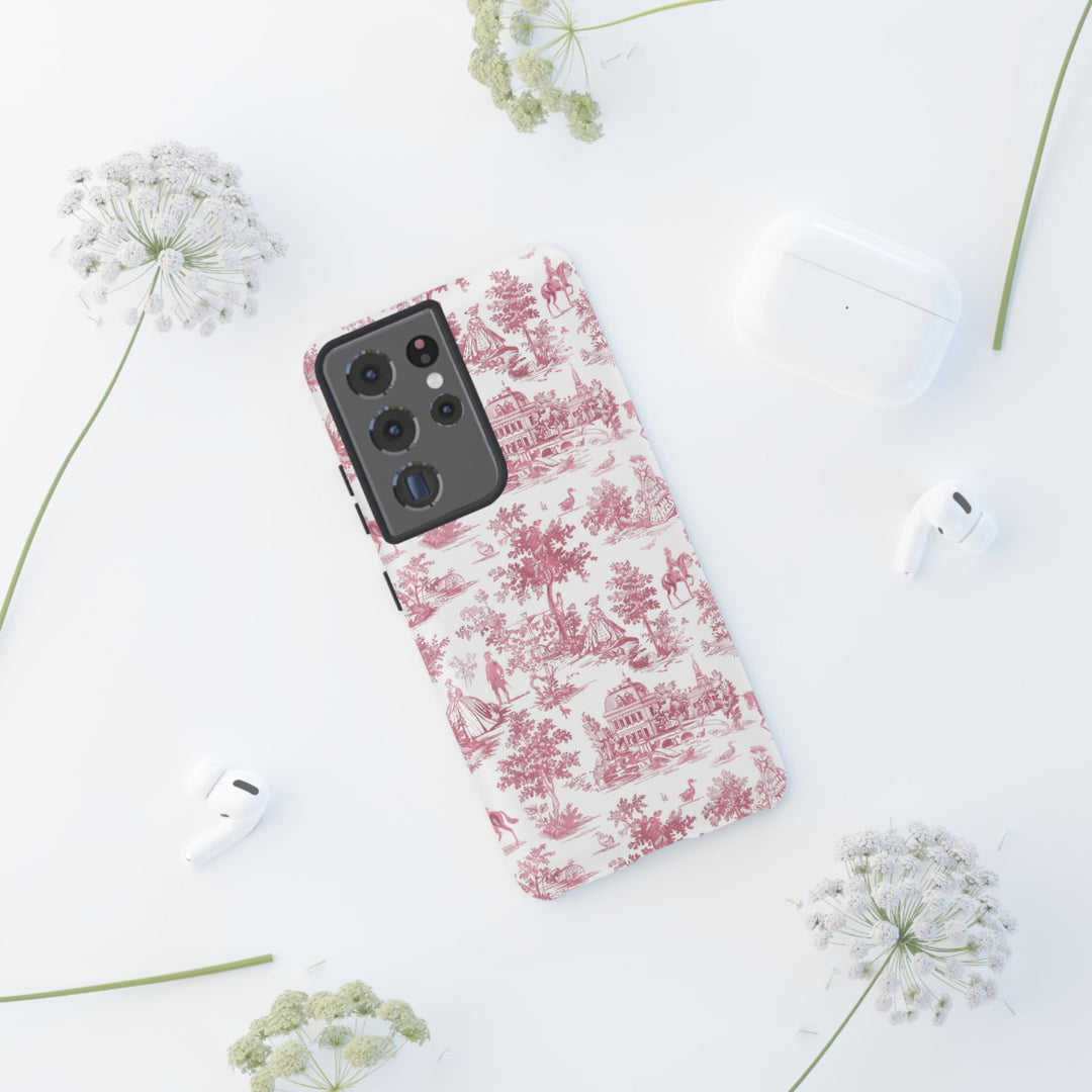Premium Tough French Toile Gift for Her Cute Phone Cases for Samsung S25, S24, S23, S22, S21 Iphone, 16, 15, 14, 13, 12 Plus Max Pro Ultra - Studio40ParkLane