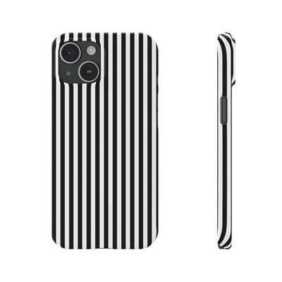 Slim Black White Striped Cute Phone Case for Iphone 16 - | iPhone 15 Pro Max Case | iPhone 14 Case Iphone 13 12 11 10 9 8 7 Gift for Her - Studio40ParkLane