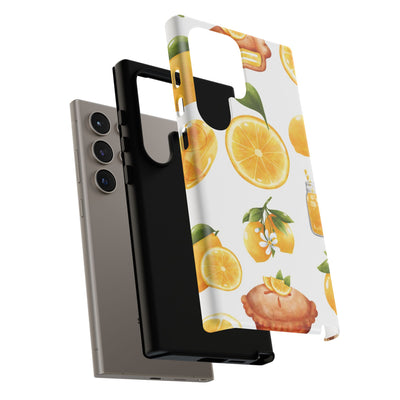 Impact Resistant, Lemon Fruit Pie, Cute Phone Cases for Samsung S24, S23, S22, S21, IPhone 15 pro Iphone 14 pro Iphone 13 IPhone 12 Iphone 11