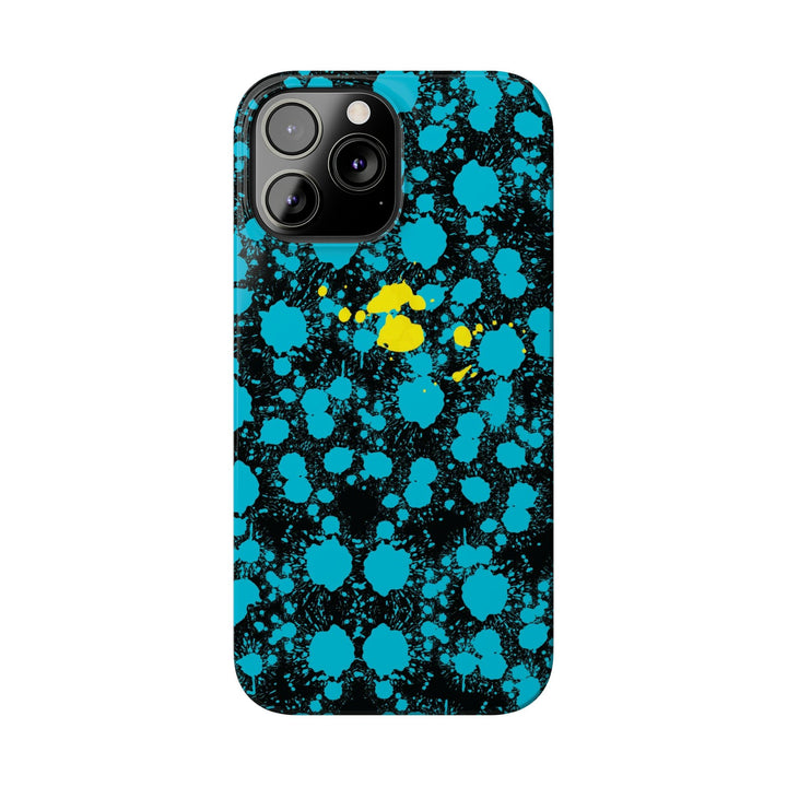 Slim Cute Phone Cases for Iphone - | iPhone 15 Case | iPhone 15 Pro Max Case, Iphone 14 Case, Iphone 14 Pro Max, Iphone 13, Paint Splash Blue Yellow - Studio40ParkLane