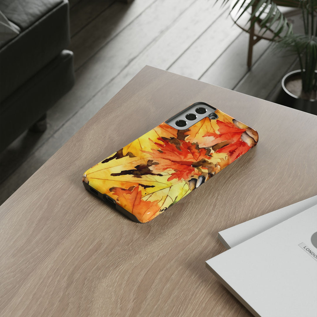 Impact Resistant, Fall Leaves, Cute Phone Cases for Samsung S24, S23, S22, S21, IPhone 15 pro Iphone 14 pro Iphone 13 IPhone 12 Iphone 11 - Studio40ParkLane