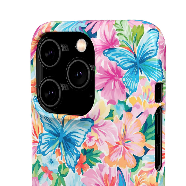 Sleek Snap Butterflies Flowers Cute Phone Case for iPhone 16 15 14 13 12 11 X Xs Max Xr Pro Plus Samsung Galaxy S24 S23 S22 S21 S20 Ultra