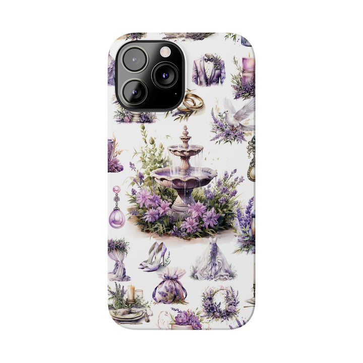Slim Cute Phone Cases for Iphone | iPhone 15 Case | iPhone 15 Pro Max Case, Iphone 14, Iphone 14 Pro Max, Iphone 13, Lavender Wedding Theme - Studio40ParkLane
