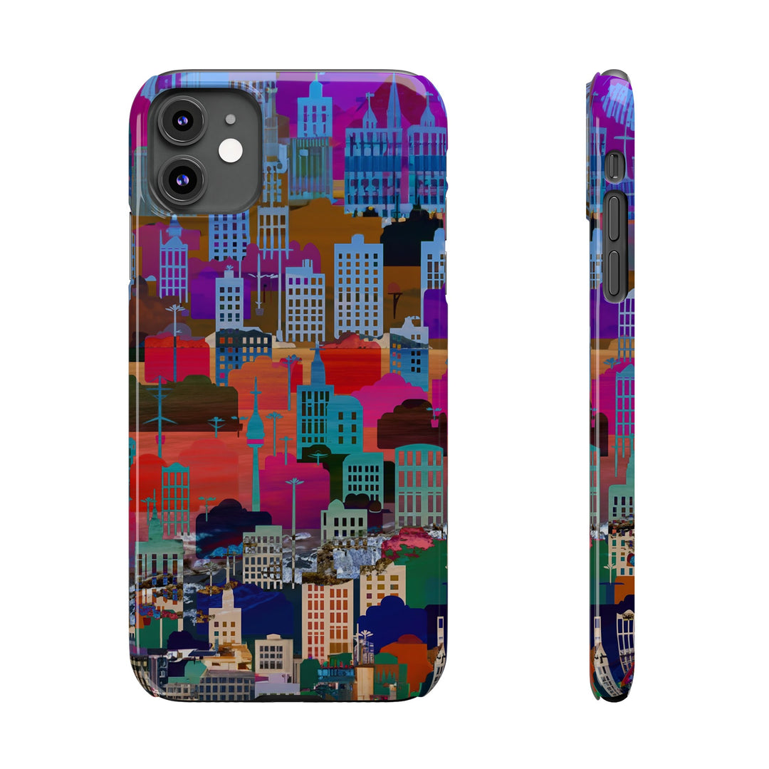 Slim Cute Phone Cases for Iphone - | iPhone 15 Case | iPhone 15 Pro Max Case, Iphone 14 Case, Iphone 14 Pro Max, Iphone 13, Summer Big City - Studio40ParkLane