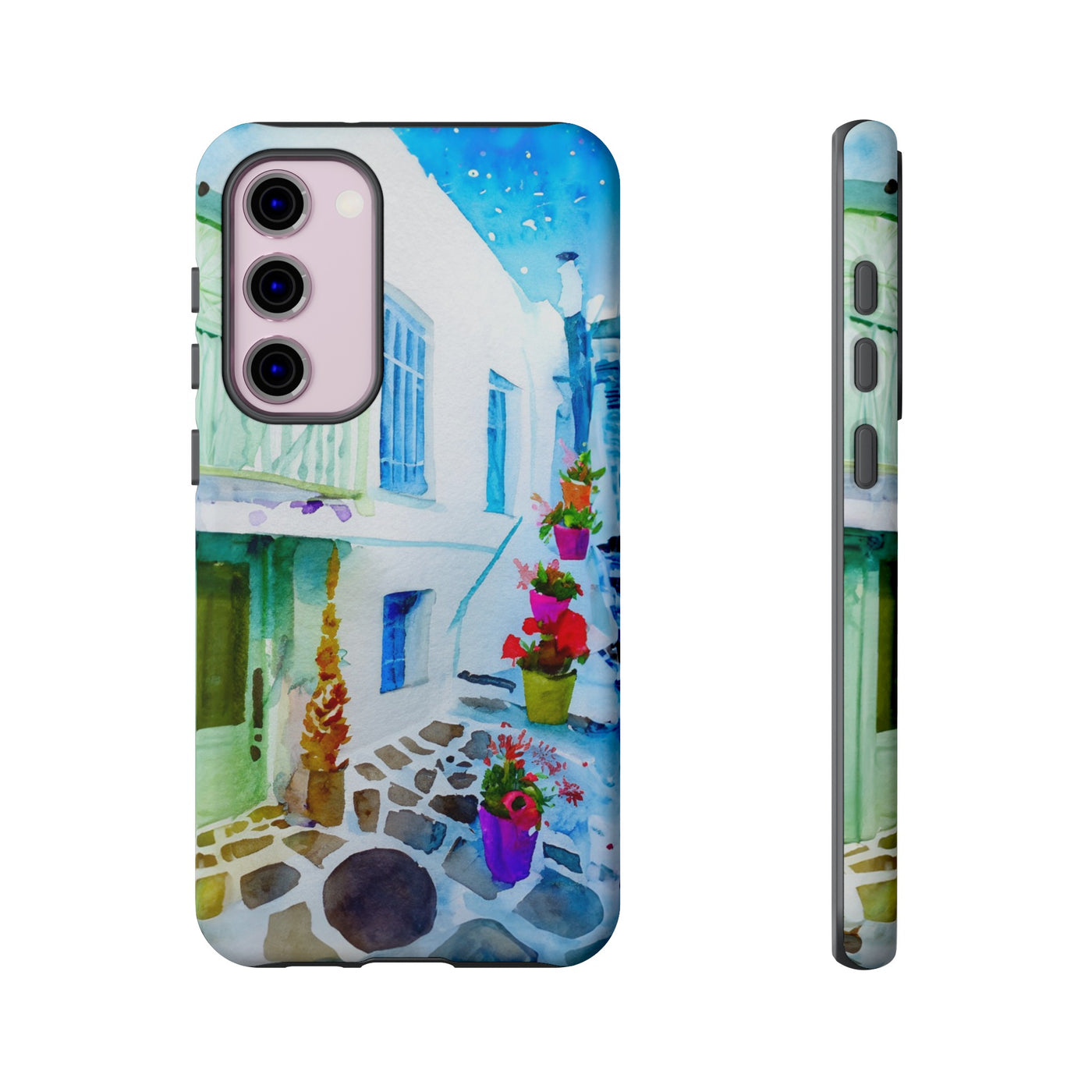 Impact Resistant, Greece House, Cute Phone Cases for Samsung S24, S23, S22, S21, IPhone 15 pro Iphone 14 pro Iphone 13 IPhone 12 Iphone 11