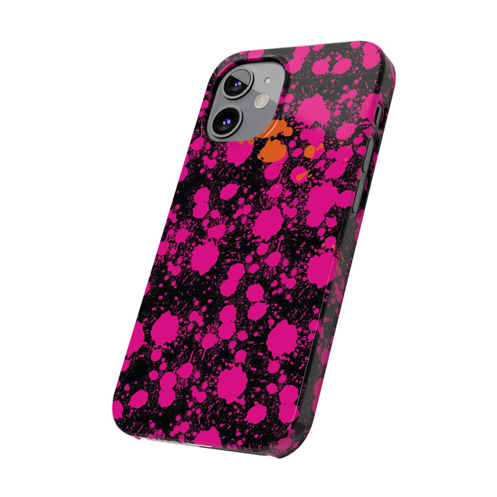 Slim Cute Phone Cases for Iphone - | iPhone 15 Case | iPhone 15 Pro Max Case, Iphone 14 Case, Iphone 14 Pro Max, Iphone 13, Pink Orange Paint Splash - Studio40ParkLane