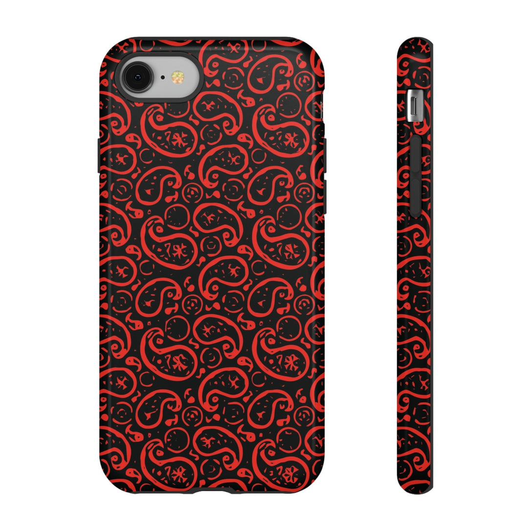 Cute IPhone Case | iPhone 15 Case | iPhone 15 Pro Max Case, Iphone 14 Case, Iphone 14 Pro Max Case IPhone Case for Art Lovers, Paisley Red - Studio40ParkLane