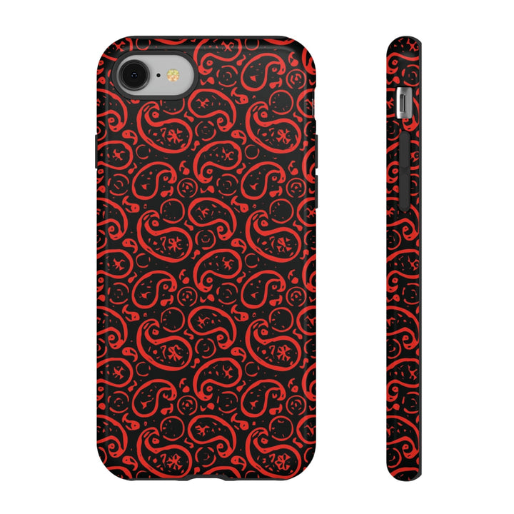 Cute IPhone Case | iPhone 15 Case | iPhone 15 Pro Max Case, Iphone 14 Case, Iphone 14 Pro Max Case IPhone Case for Art Lovers, Paisley Red - Studio40ParkLane
