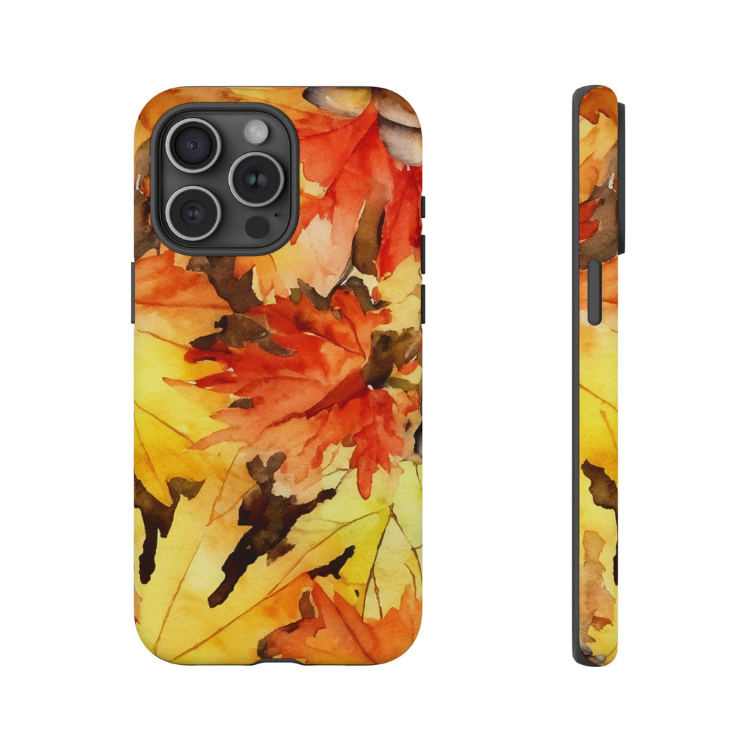 Impact Resistant, Fall Leaves, Cute Phone Cases for Samsung S24, S23, S22, S21, IPhone 15 pro Iphone 14 pro Iphone 13 IPhone 12 Iphone 11 - Studio40ParkLane