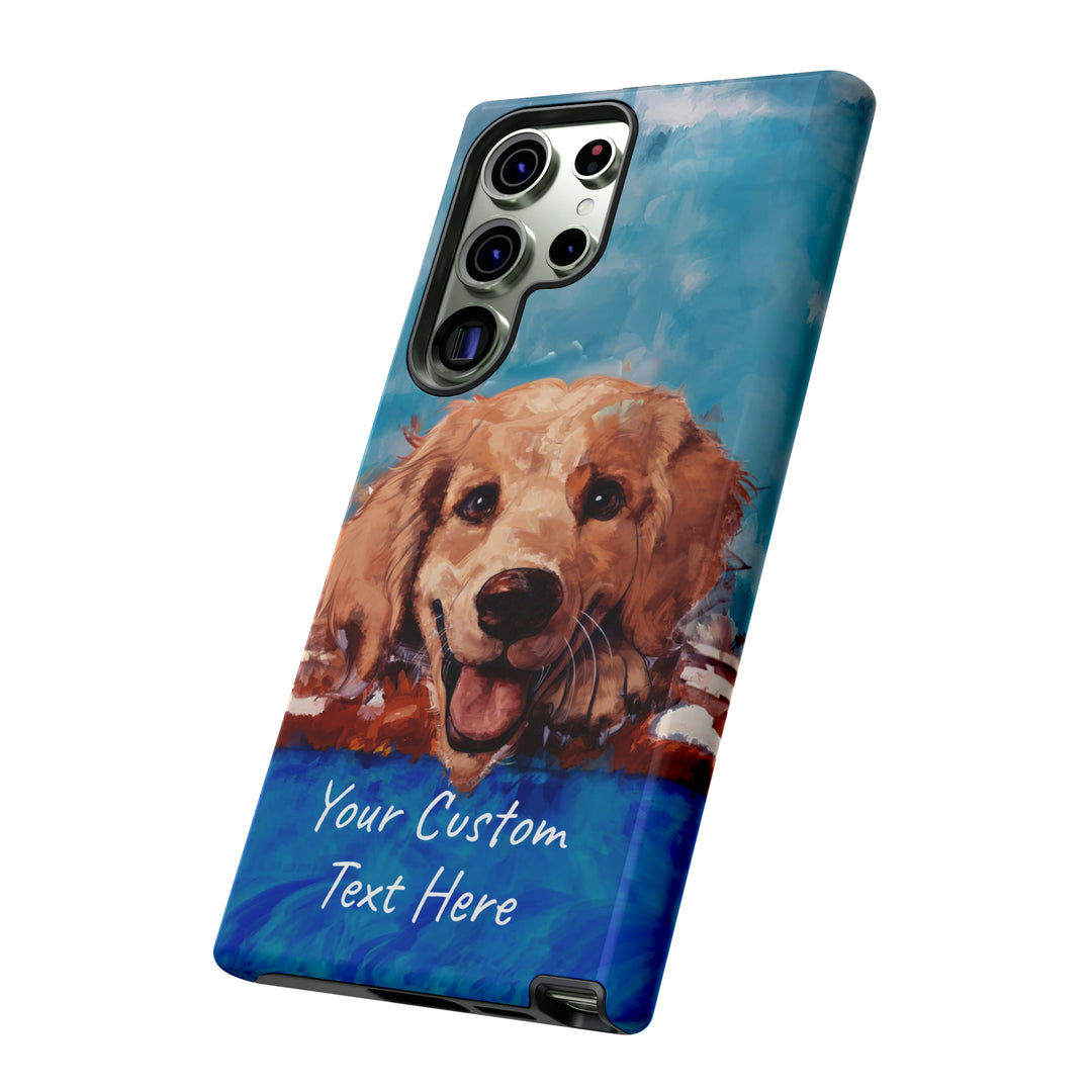 Personalize this Cute Samsung Phone Case | Golden Retriever Dog Samsung Phone Case | Galaxy S23, S22, S21, S20 | Personalized Samsung Cases - Studio40ParkLane