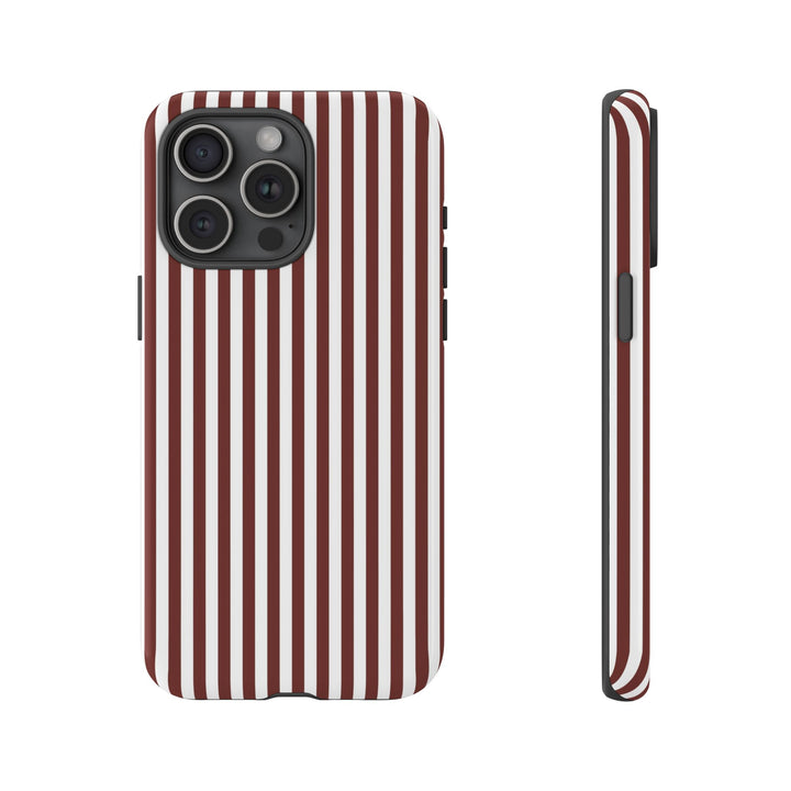 Tough Premium Chocolate Stripes Phone Case Gift for Her - For Apple iPhone 16 Pro Max 16e iPhone 15 Pro iPhone Iphone 14 Plus 13 Pro 12 SE XR - Studio40ParkLane