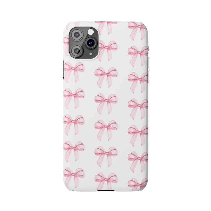 Slim Pink Bows Cute Phone Cases for Iphone 16 Pro Max | iPhone 15 Case | iPhone 15 Pro Max Case, Iphone 14, Iphone 14 Pro Max, Iphone 13 12 11 8 7 - Studio40ParkLane