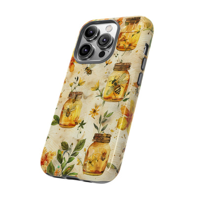 Impact Resistant, Honey Bees, Cute Phone Cases for Samsung S24, S23, S22, S21, IPhone 15 pro Iphone 14 pro Iphone 13 IPhone 12 Iphone 11