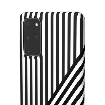 Aesthetic Black White Stripes Cute Phone Case Sleek Snap - For iPhone 17 Pro Max iPhone 16 Pro iPhone 15 Iphone 14 Plus 13 Pro 12 11 10 Gift - Studio40ParkLane