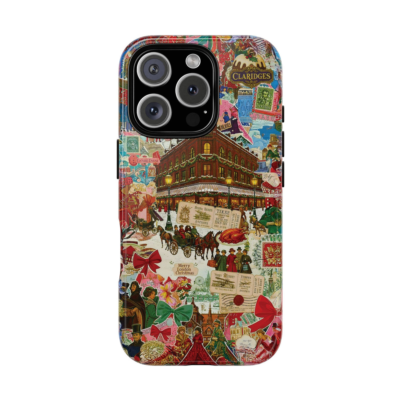Aesthetic Tough London Coquette Collage Premium Phone Case - For iPhone 17 Pro Max iPhone 16 Pro iPhone 15 Iphone 14 Plus 13 Pro 12 11 10 XR - Studio40ParkLane