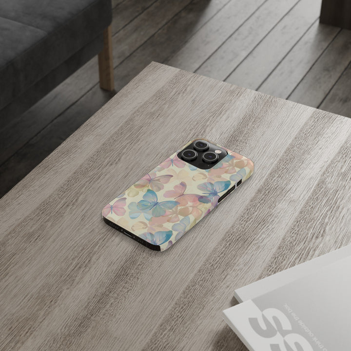 Slim Cute Phone Cases for Iphone - | iPhone 15 Case | iPhone 15 Pro Max Case, Iphone 14 Case, Iphone 14 Pro Max, Iphone 13, Summer Pastel Butterflies - Studio40ParkLane